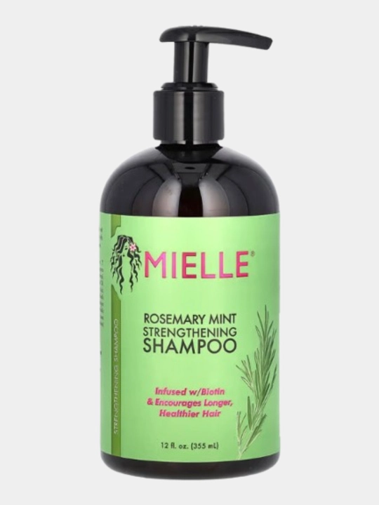Soch to‘kilishiga qarshi, rozmarin moyi qo‘shilgan Mielle shampuni, 355 ml