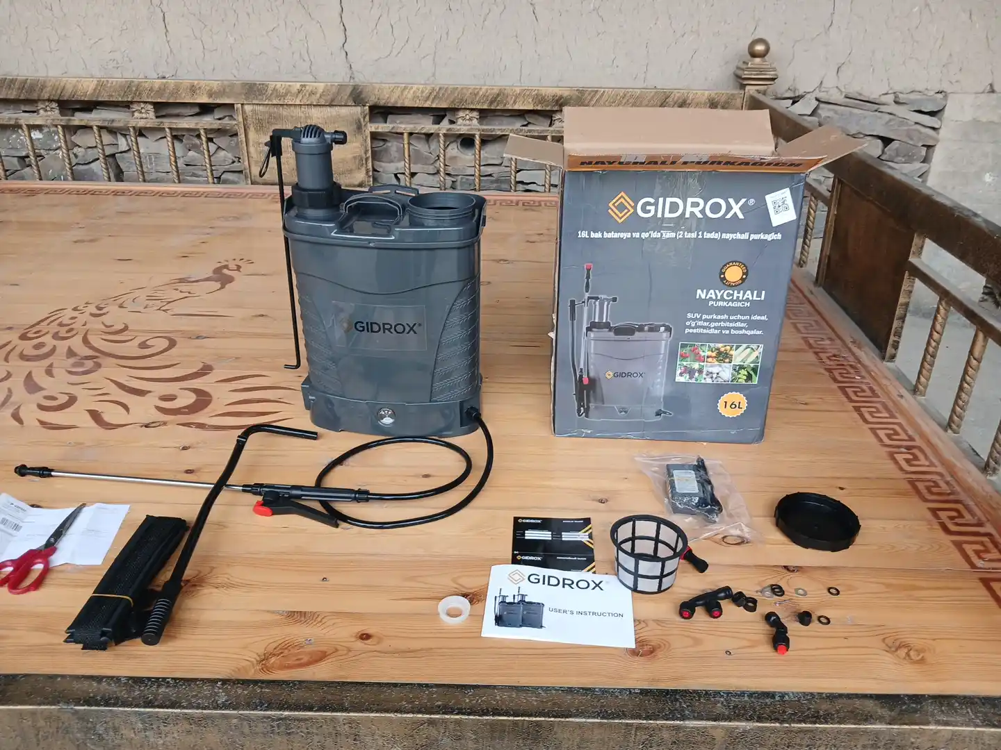 Akkumulyatorli purkagich GIDROX SD16-A 16L, 6 bar, bog‘ va tomorqa uchun