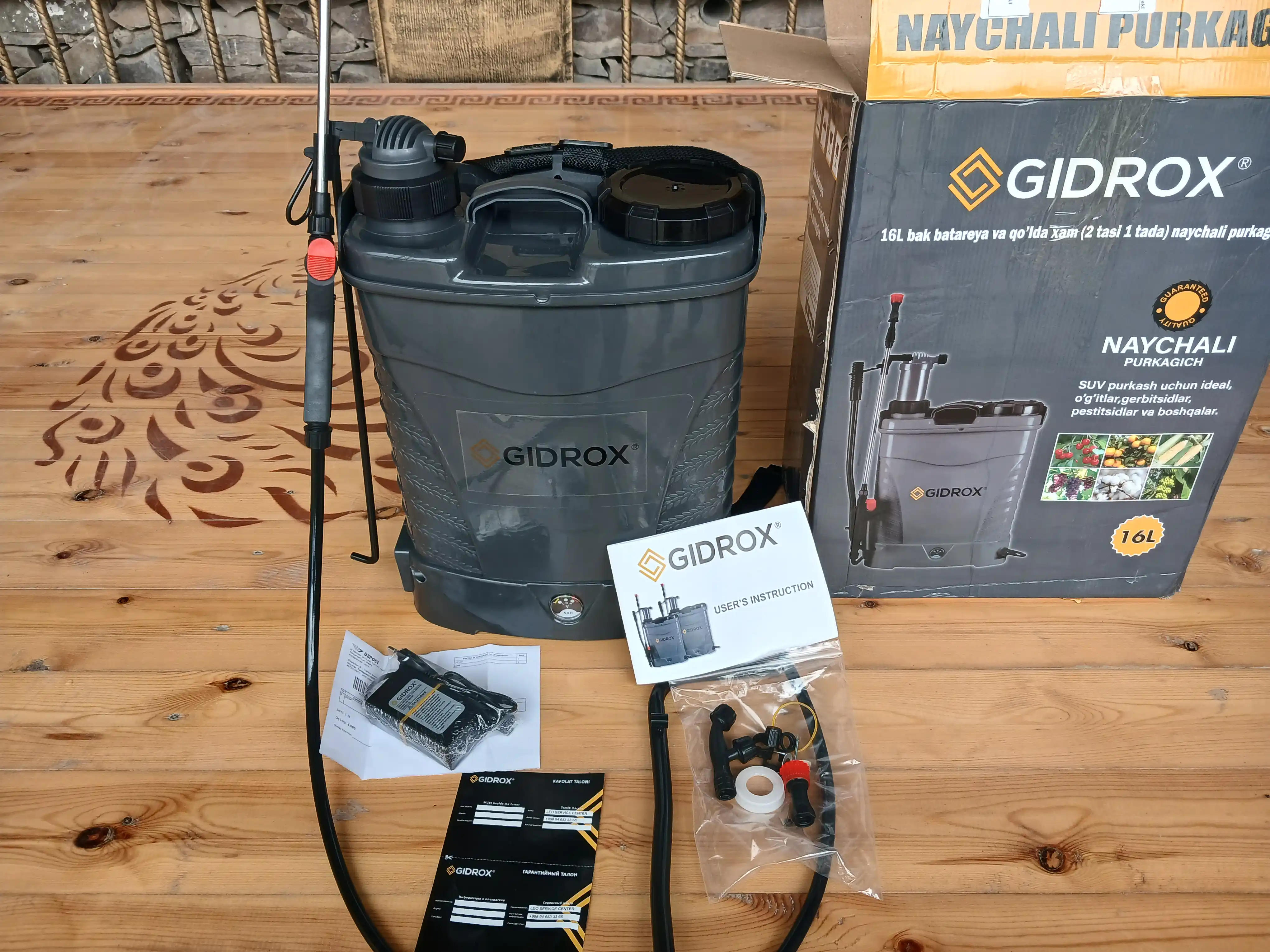 Akkumulyatorli purkagich GIDROX SD16-A 16L, 6 bar, bog‘ va tomorqa uchun