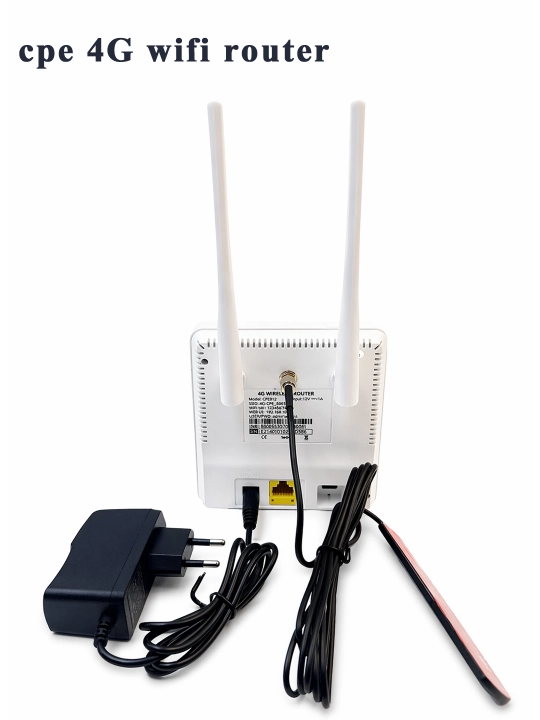 4G LTE WiFi роутер CPE с внешней антенной 2 м, скорость до 300 Мбит/с, SIM-карта