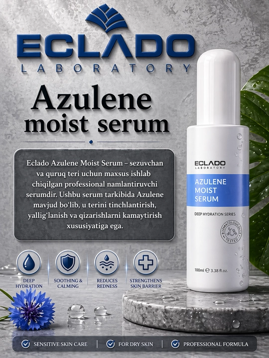 Увлажняющая сыворотка для лица Eclado Azulene Moist Serum для чувствительной кожи