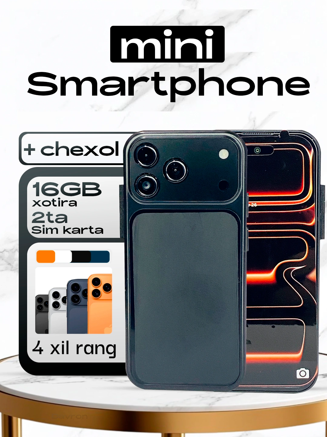 Smartfon sensorli mini telefon yosh bolalarga kichik o'lchamda Android ...