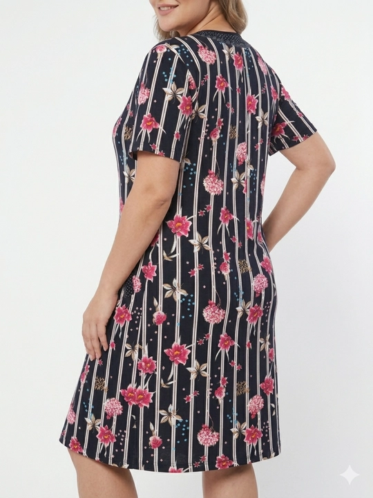 Katta o‘lchamdagi ayollar yozgi ko‘ylagi XL-5XL, turkcha, keng, cho‘ntakli