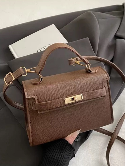 Женская сумка, Kelly Hermes, сумка кросс-боди, мини, через плечо — UMSTORE-HERMES-ШОКОЛ