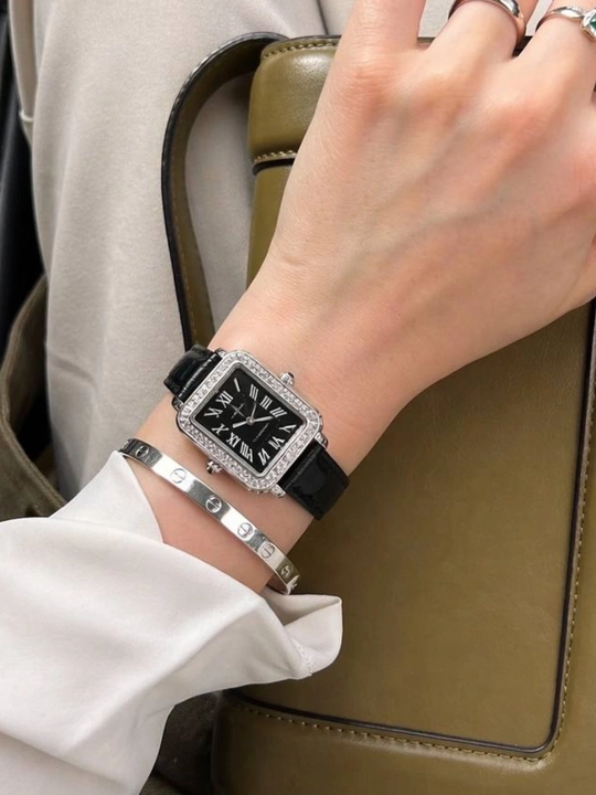 Браслет и часы в стиле Cartier для женщин, набор, украшения, бижутерия