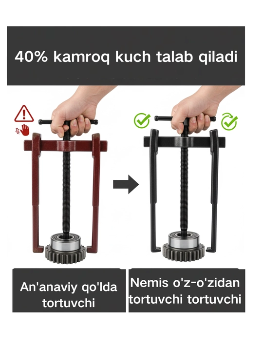 8 dyuymli nemis uslubidagi ikki jag'li to'liq po'latdan yasalgan rulman tortgichi