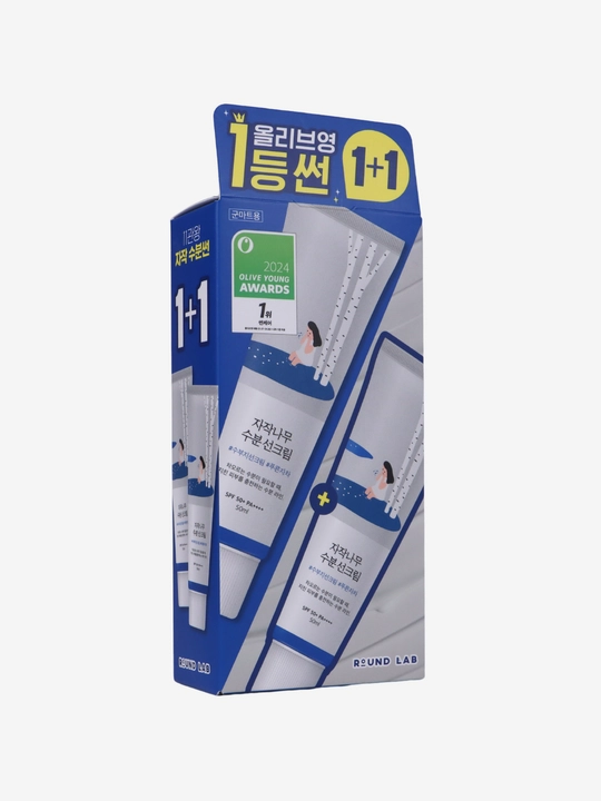 Солнцезащитный крем Round Lab с березовым соком SPF50+ PA++++, увлажняющий, Корея, 50 мл