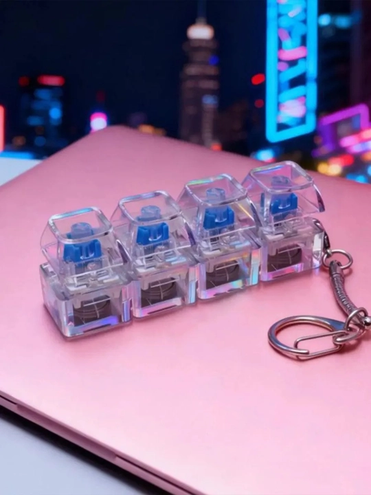 Антистресс брелок-клавиатура — гаджет с RGB-подсветкой для концентрации внимания