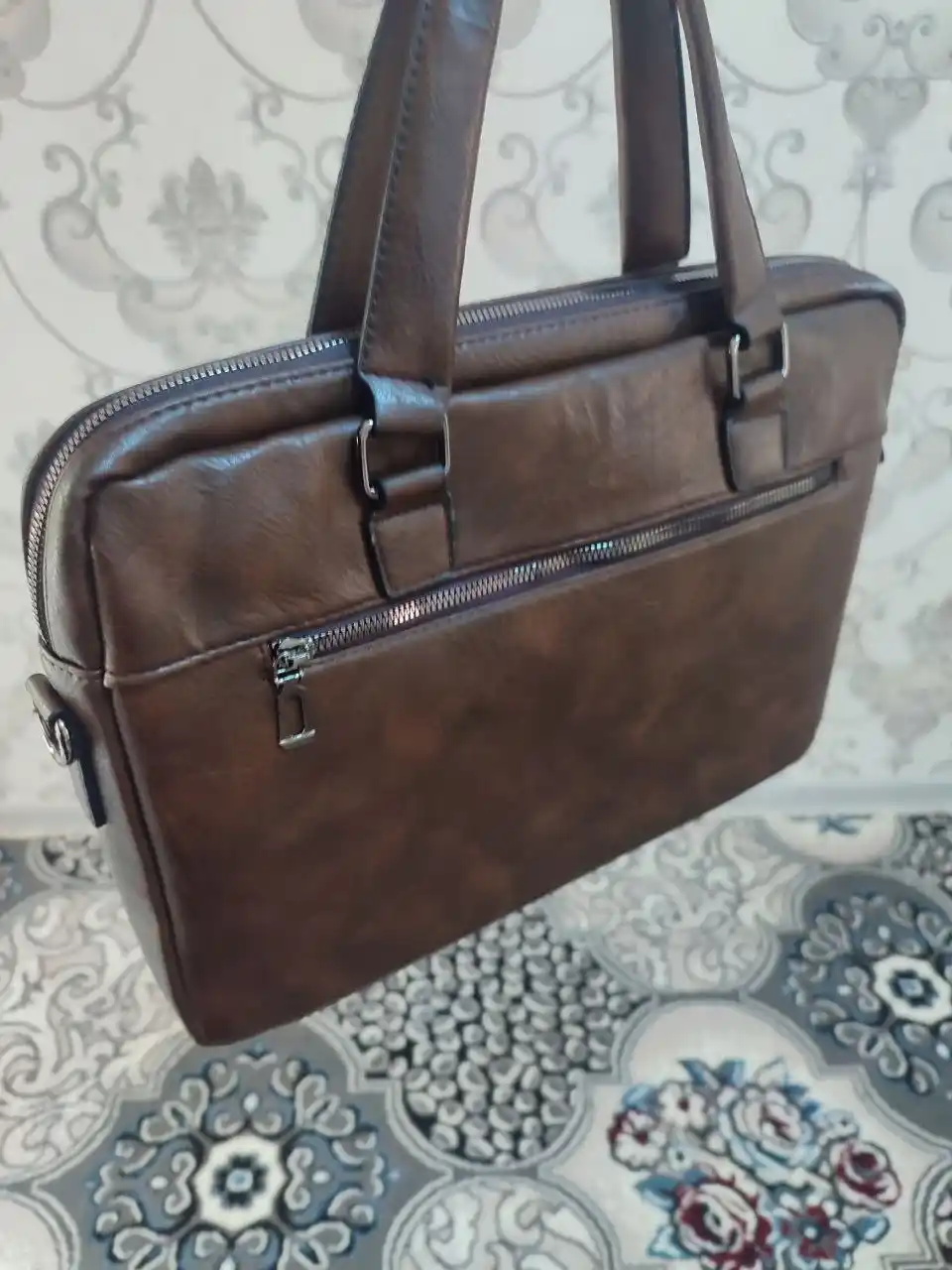 Sumkalar erkaklar uchun biznes sumka WEIXIER, laptop uchun, eko charm, ko‘p bo‘limli
