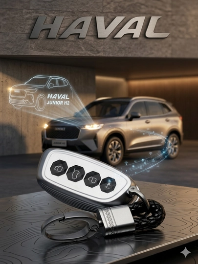 Чехол для ключа Haval Junior защитный корпус для пульта — AUTOH-HAVALJUNIORPULTCHEX-СЕРЫЙ