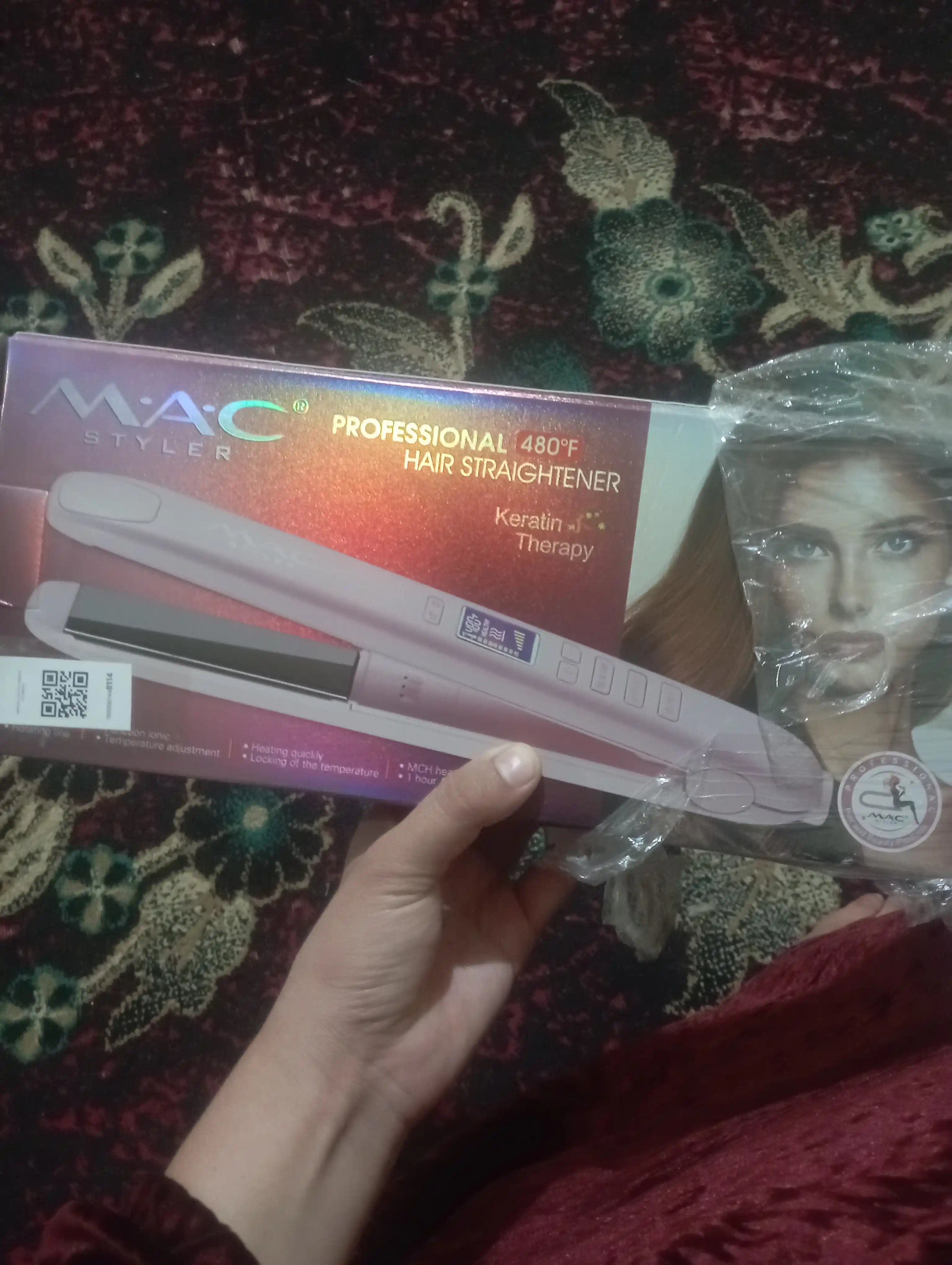 Professional TITAN-CERAMIC  soch tekislovchi dazmol MAC Styler MC-2021, LCD displeyli