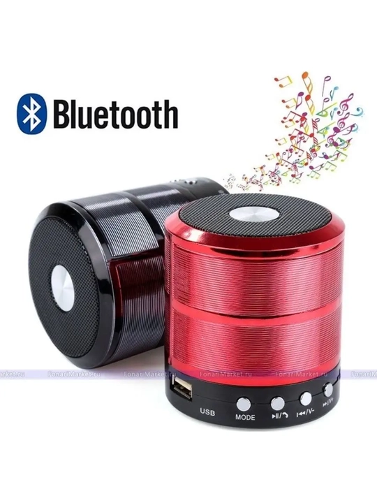 WS-887 Мини колонка – беспроводной звук с поддержкой Bluetooth и USB - 