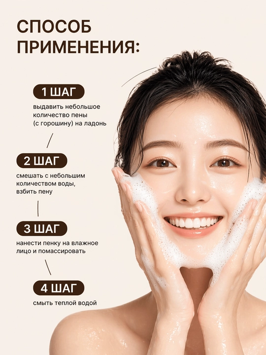 Корейская пенка для умывания с экстрактом риса Rice Cleansing Foam