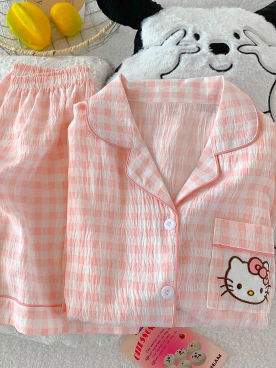 Hello Kitty ayollar pijamasi katakli
