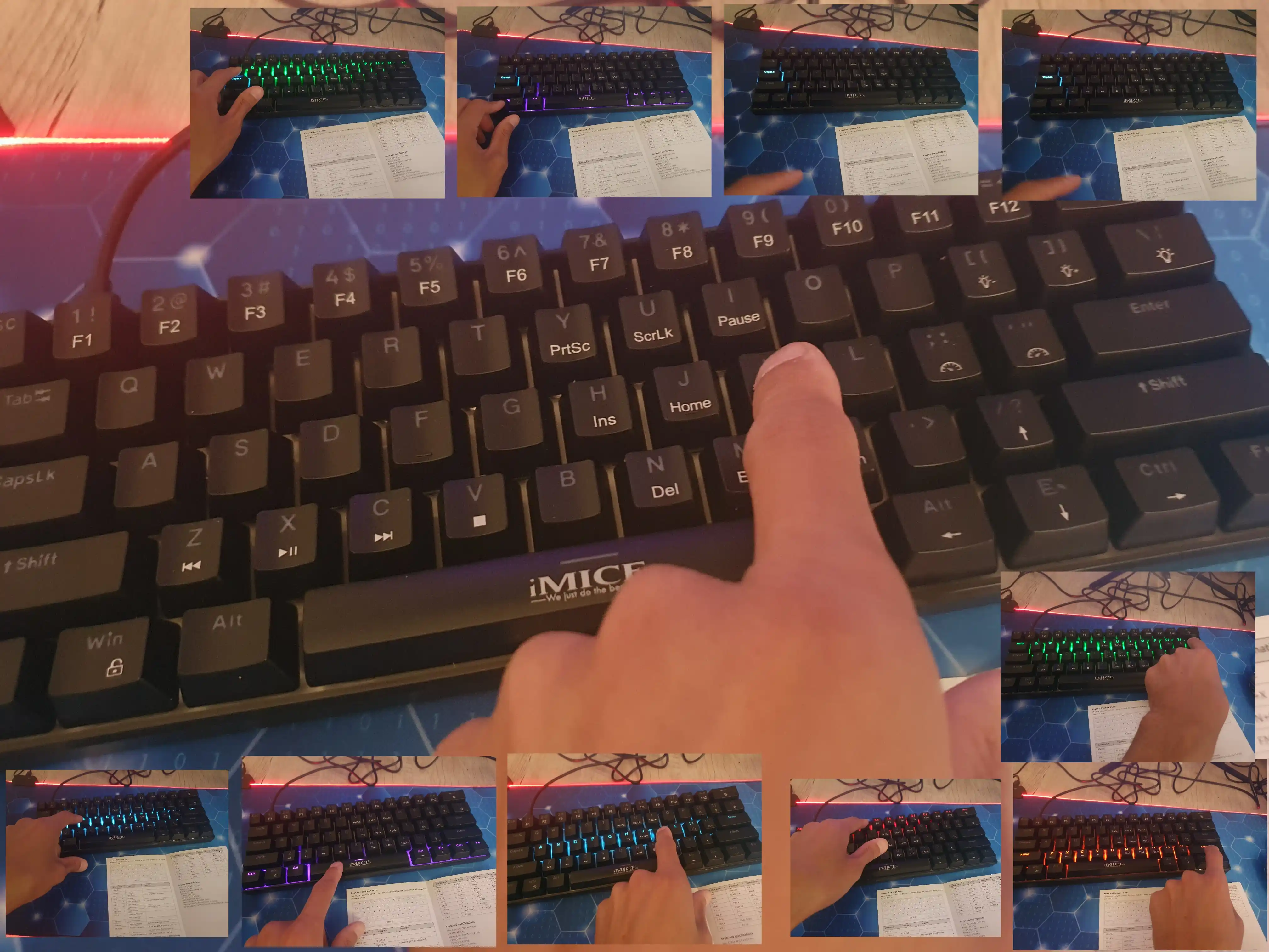IMICE Mexanik klaviatura GK-690TRI / GK-900 RGB, Bluetooth,2.4G,Type-C, Gaming Klaviatura