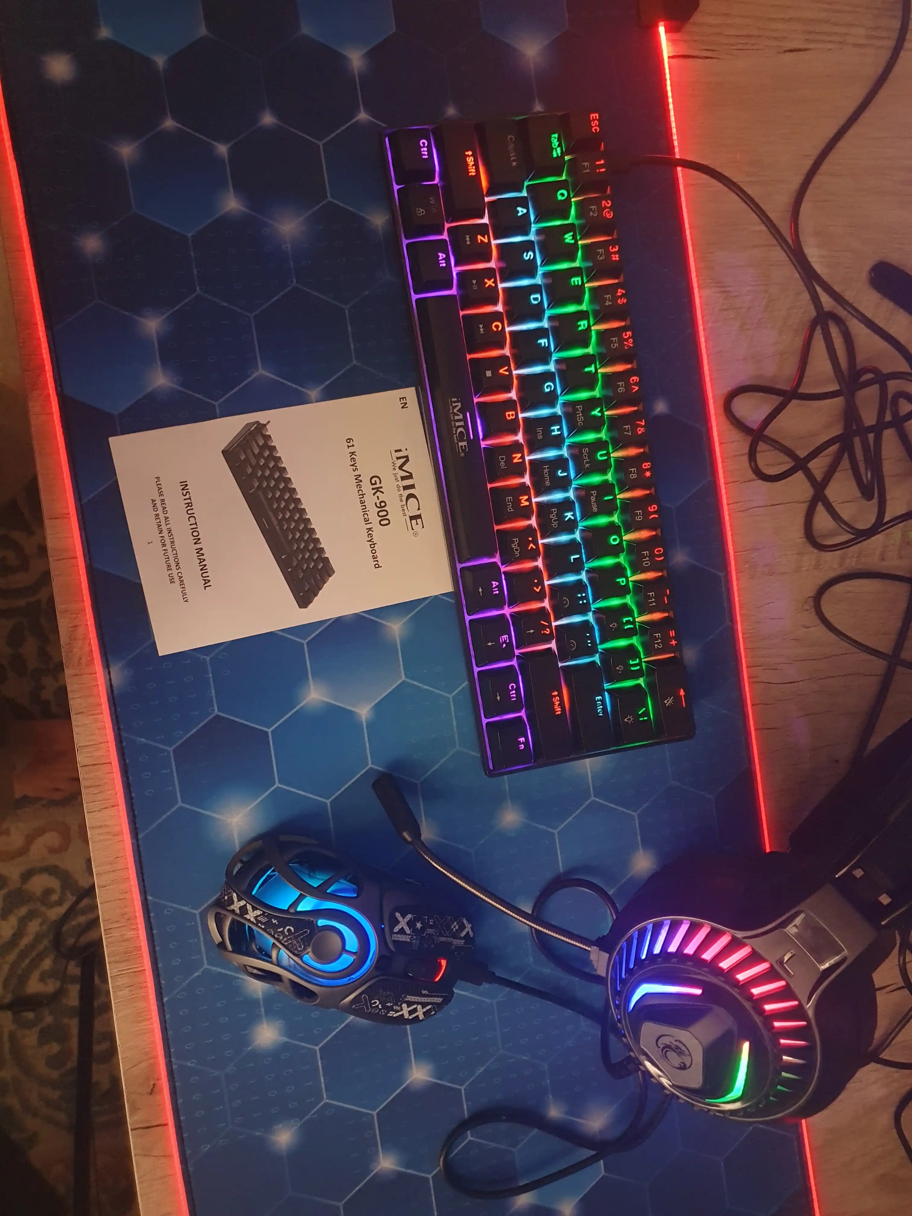 IMICE Mexanik klaviatura GK-690TRI / GK-900 RGB, Bluetooth,2.4G,Type-C, Gaming Klaviatura