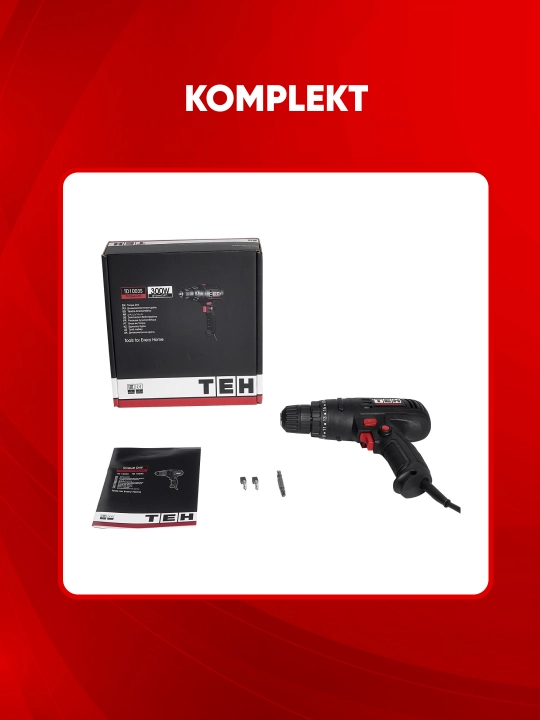 Elektr dreli TEH TD1003T 300 Vt, 800 ayl/min