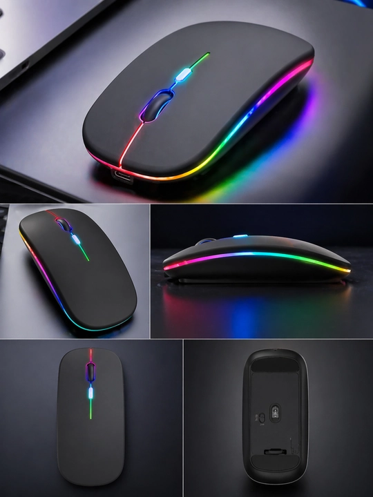 Беспроводная RGB мышь с 2.4G и Bluetooth 5.0, современная и удобная