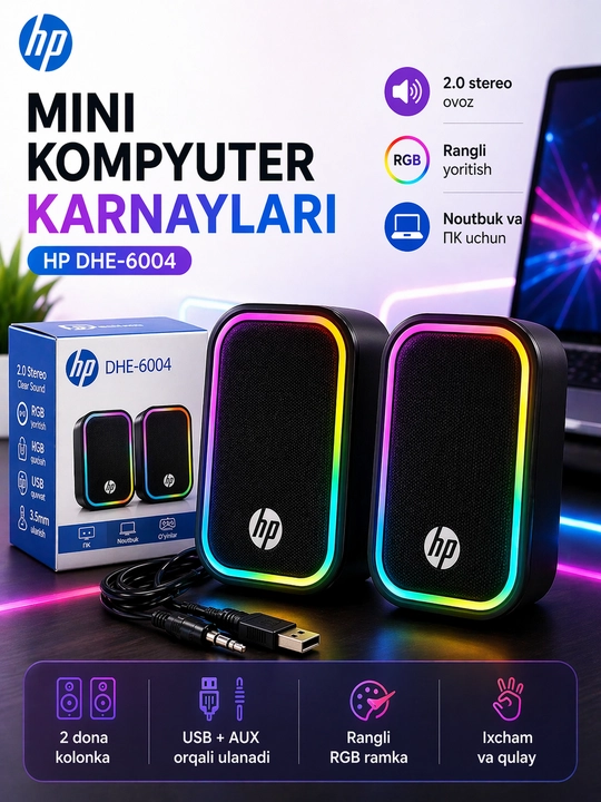 Kompyuter uchun stereo kalonka tiniq va barqaror tovush bilan - 