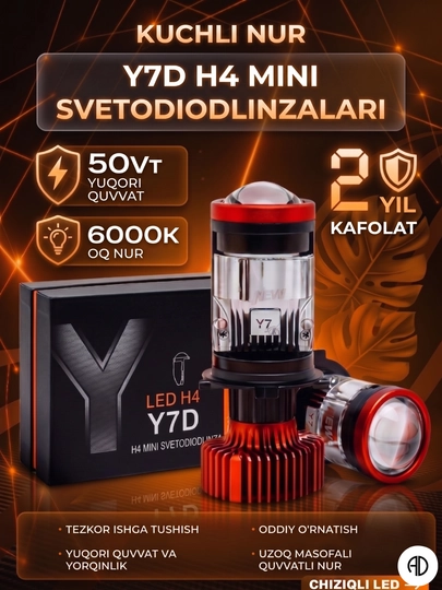 Zimmer Y7D Y7 LED H4: линейный светодиод , автомобильные фары — AVTODKN-ZIMMIRY7-БОРДОВ