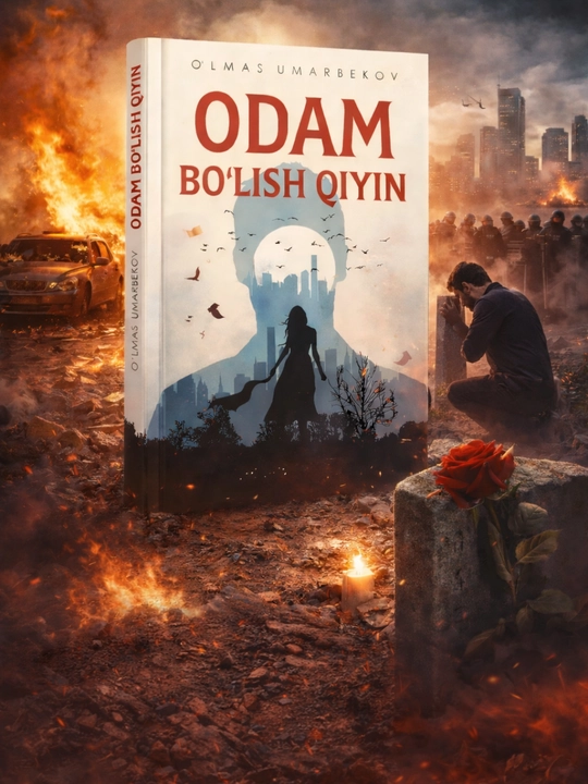Книга “Odam bo‘lish qiyin” | O‘lmas Umarbekov | Мягкая обложка