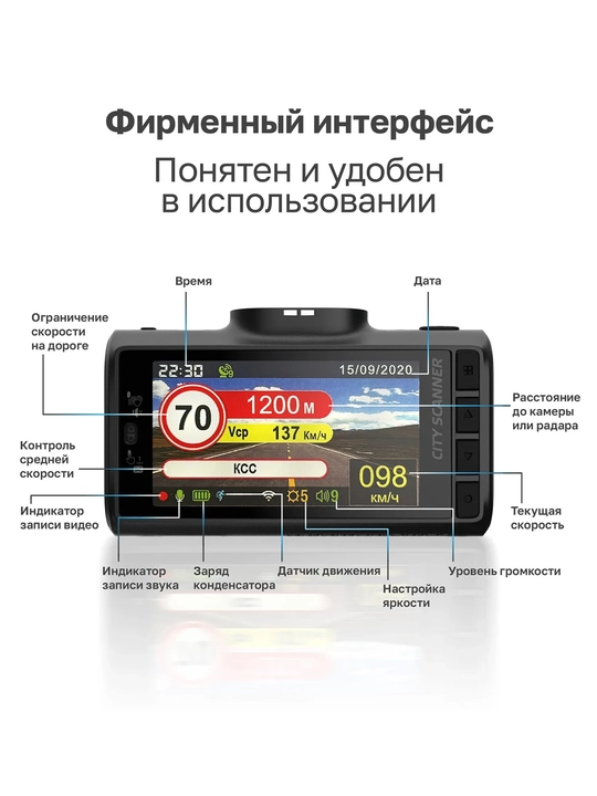 Silverstone F1 CityScanner - видеорегистратор с GPS-информатором баз камер