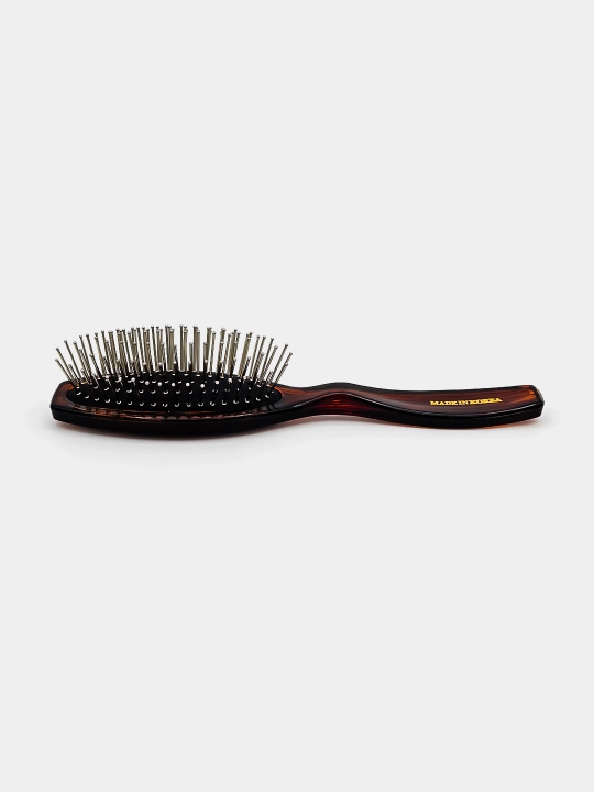Koreyscha massaj tarog'i soch uchun metall tishli Seung Lee Brush, kichik