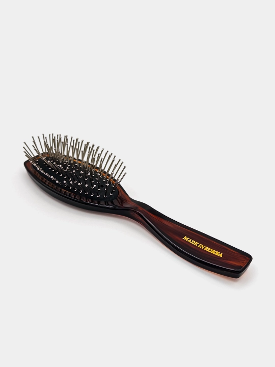 Koreyscha massaj tarog'i soch uchun metall tishli Seung Lee Brush, kichik