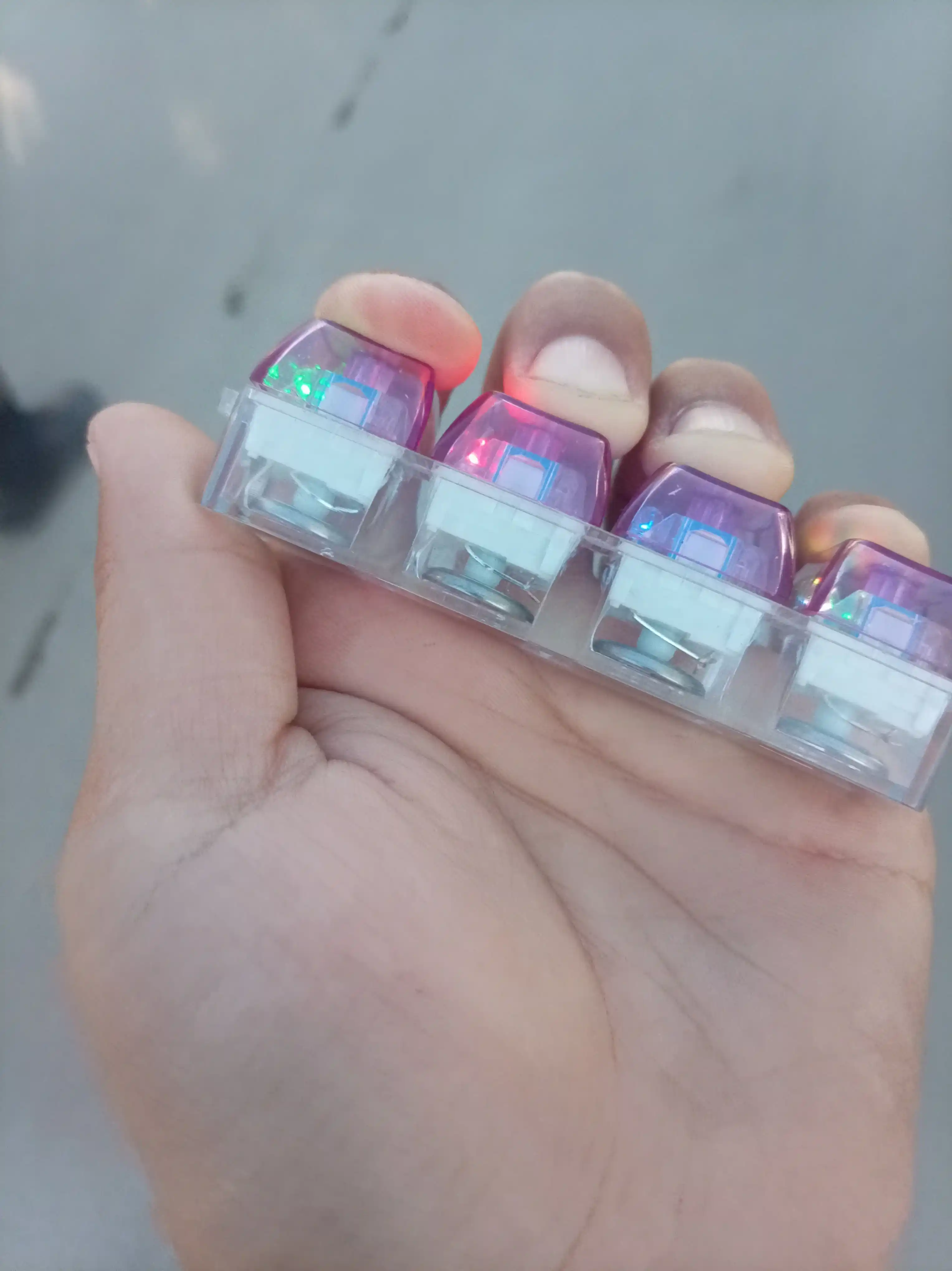 Антистресс-кликер с LED подсветкой, брелок антистресс, брелок клавиатура