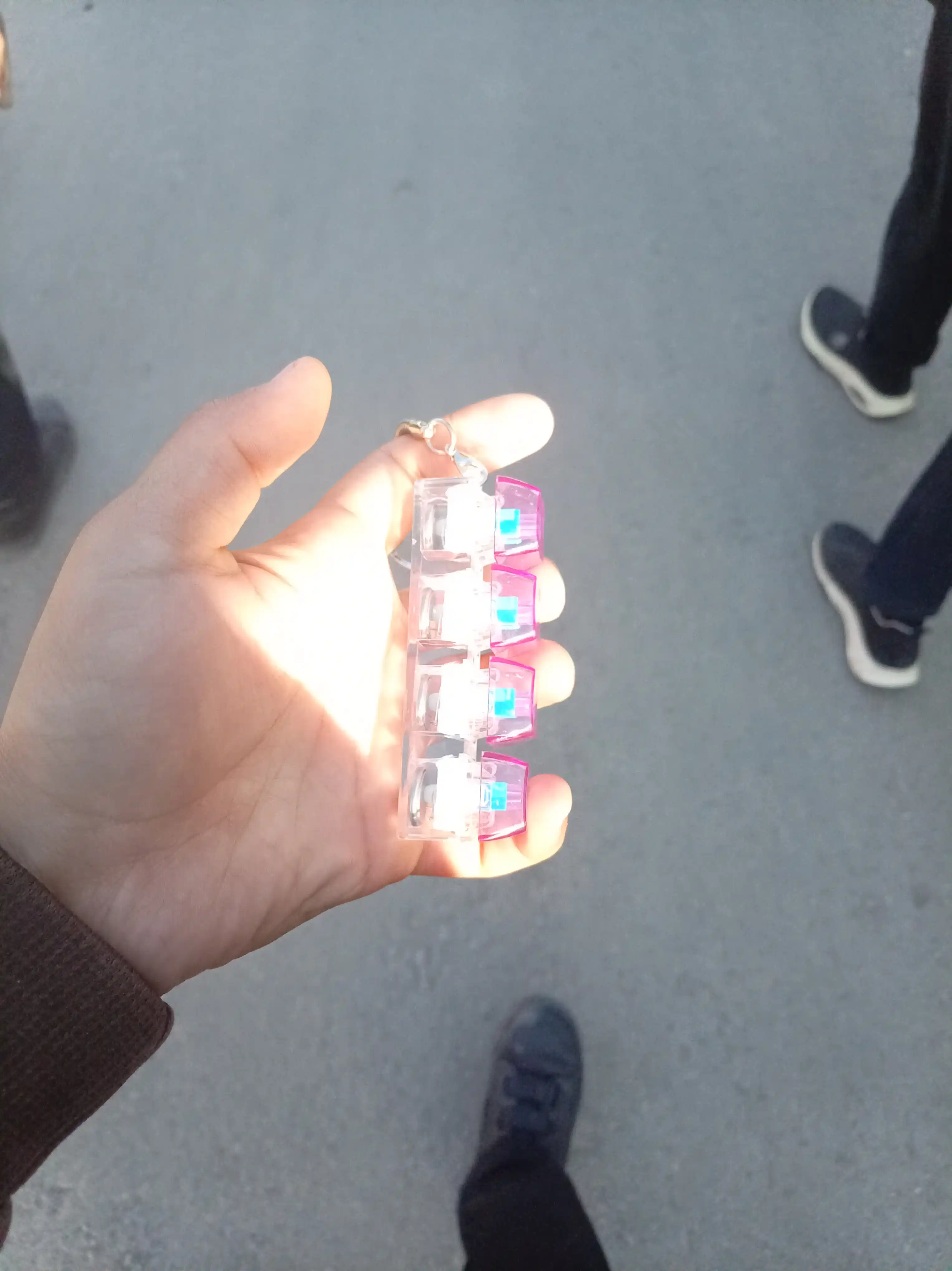 Антистресс-кликер с LED подсветкой, брелок антистресс, брелок клавиатура