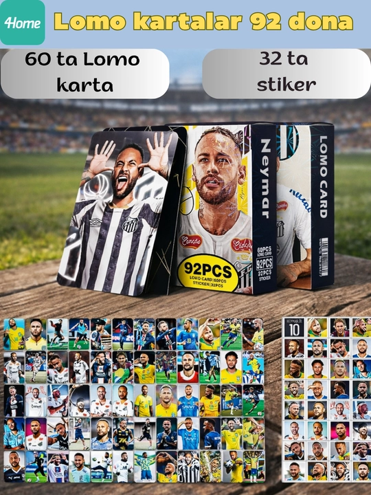Lomo kartalar 92 d. 60 ta karta + 32 ta stiker futbol basketbol superqahramonlar - 