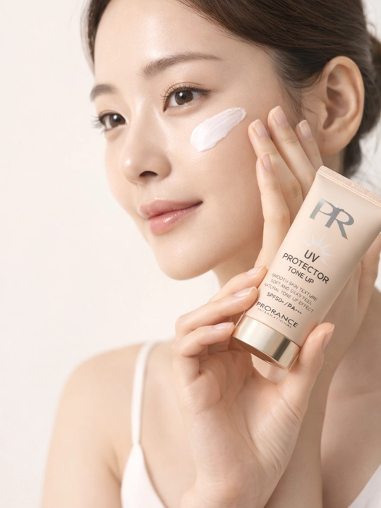 SPF50 quyosh krem tone up yuz uchun UV himoya krem