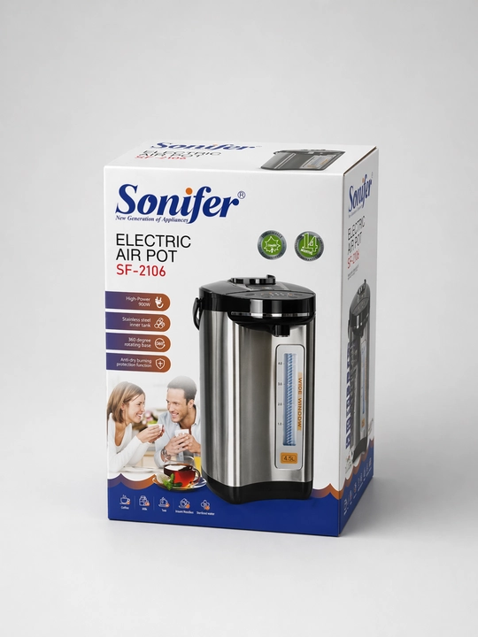 Термопот электрический чайник термос Sonifer SF-2106 4.5 л, 900 Вт, термочайник