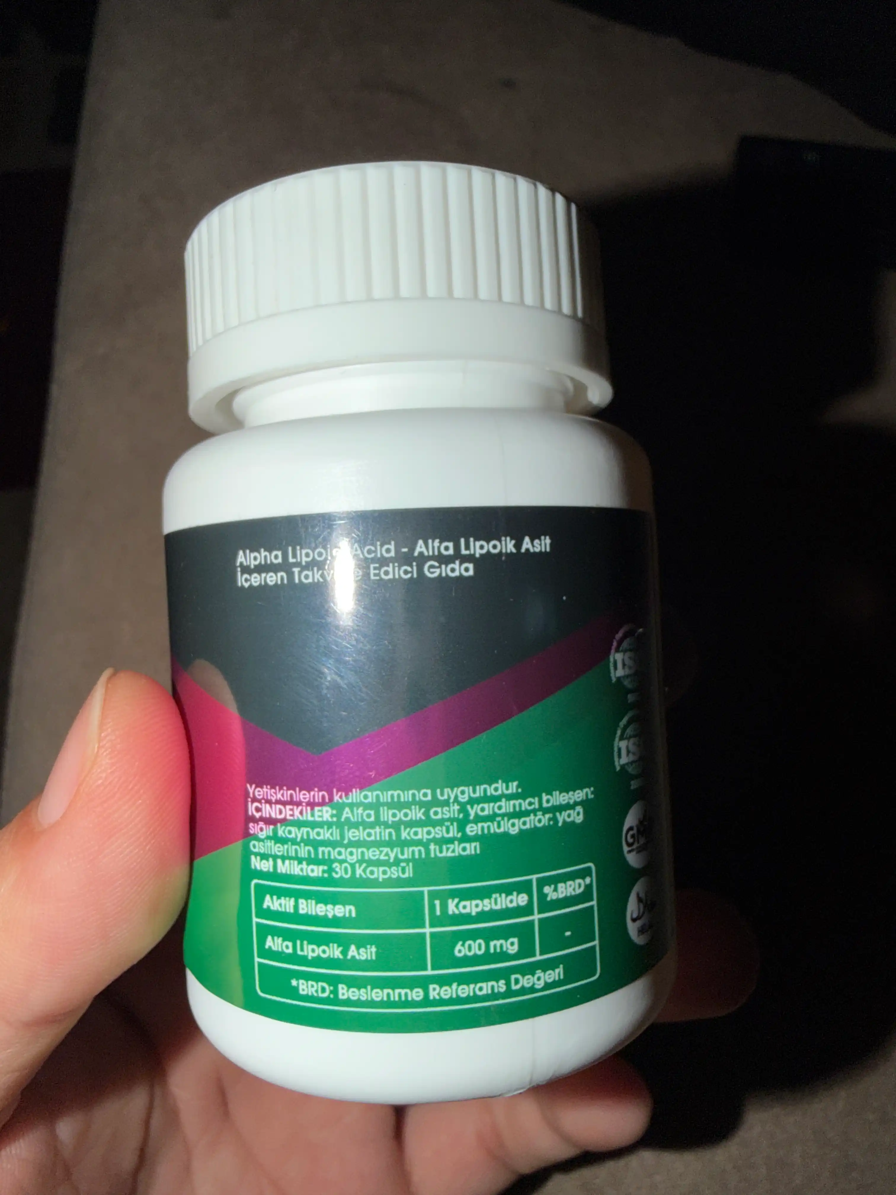 Voonka Alpha Lipoid Acid 600 mg, Alfa lipoy kislotasi, 30 kapsula