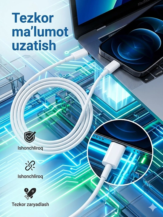 Зарядное устройство, кабель для быстрой зарядки (Type-C, iPhone, USB) для Android и iPhone