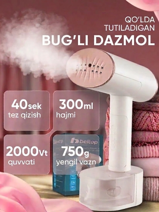 Qo‘l bug‘li dazmoli Beltop BT-GS-4001A, 2000 Vt