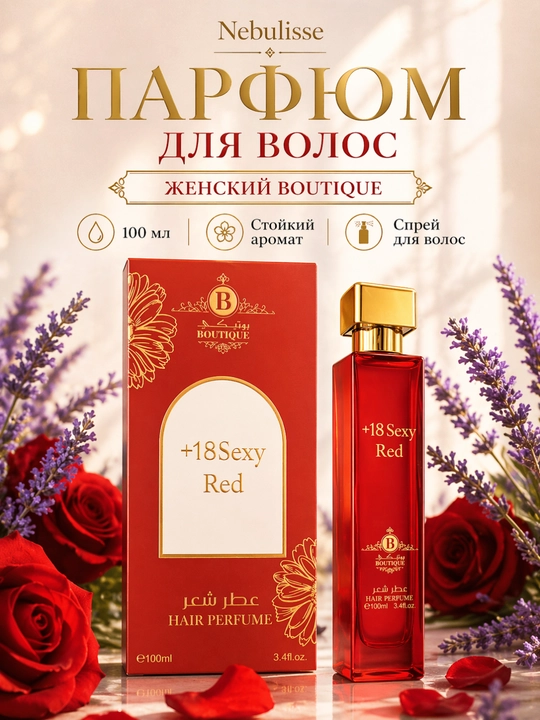 Парфюм для волос женский Boutique 100 мл, стойкий аромат, спрей для волос