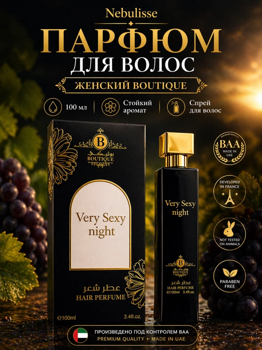 Парфюм для волос женский Boutique 100 мл, стойкий аромат, спрей для волос