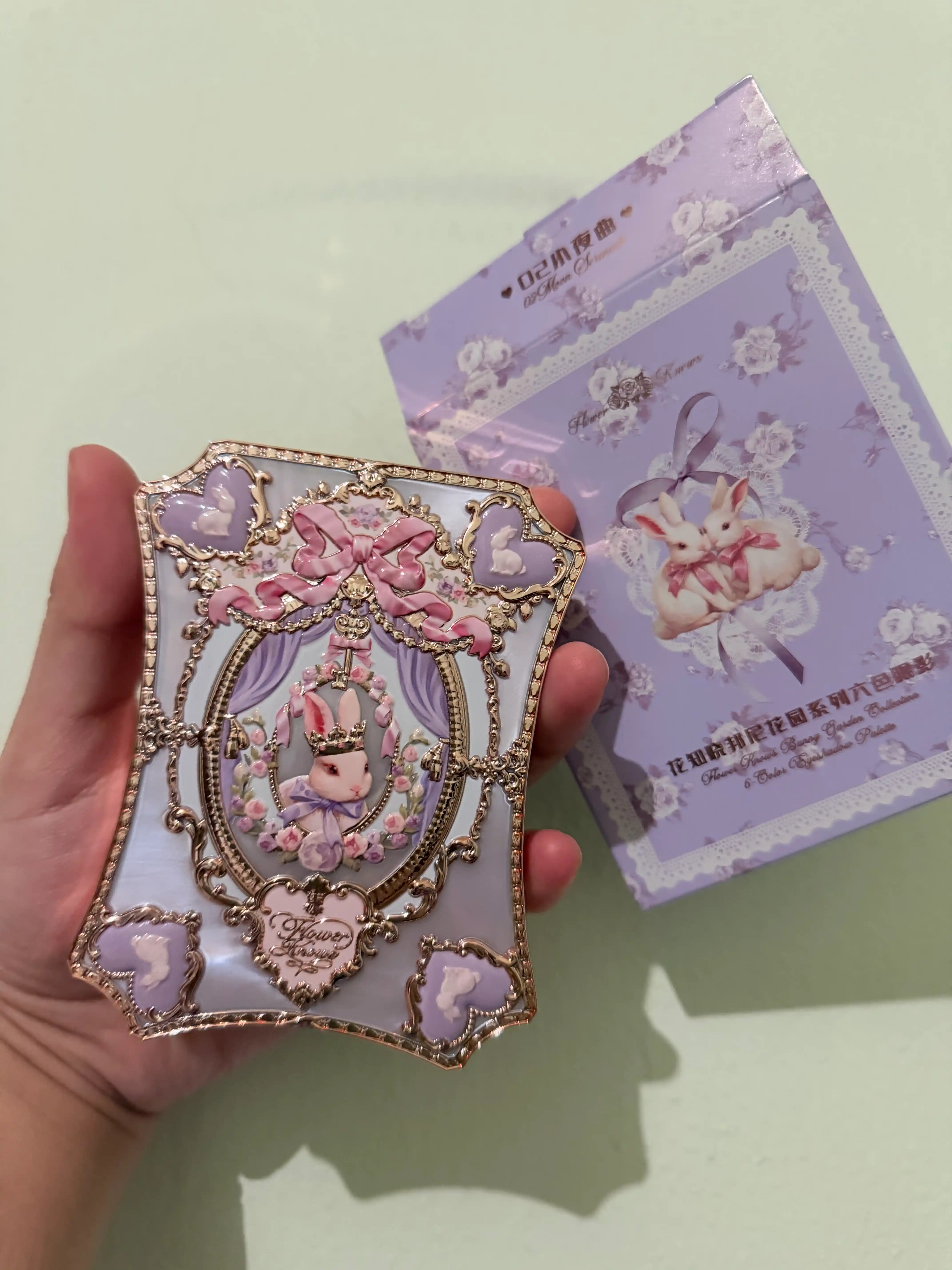 Flower Knows Bunny Garden Collection 6-цветная палетка теней для век