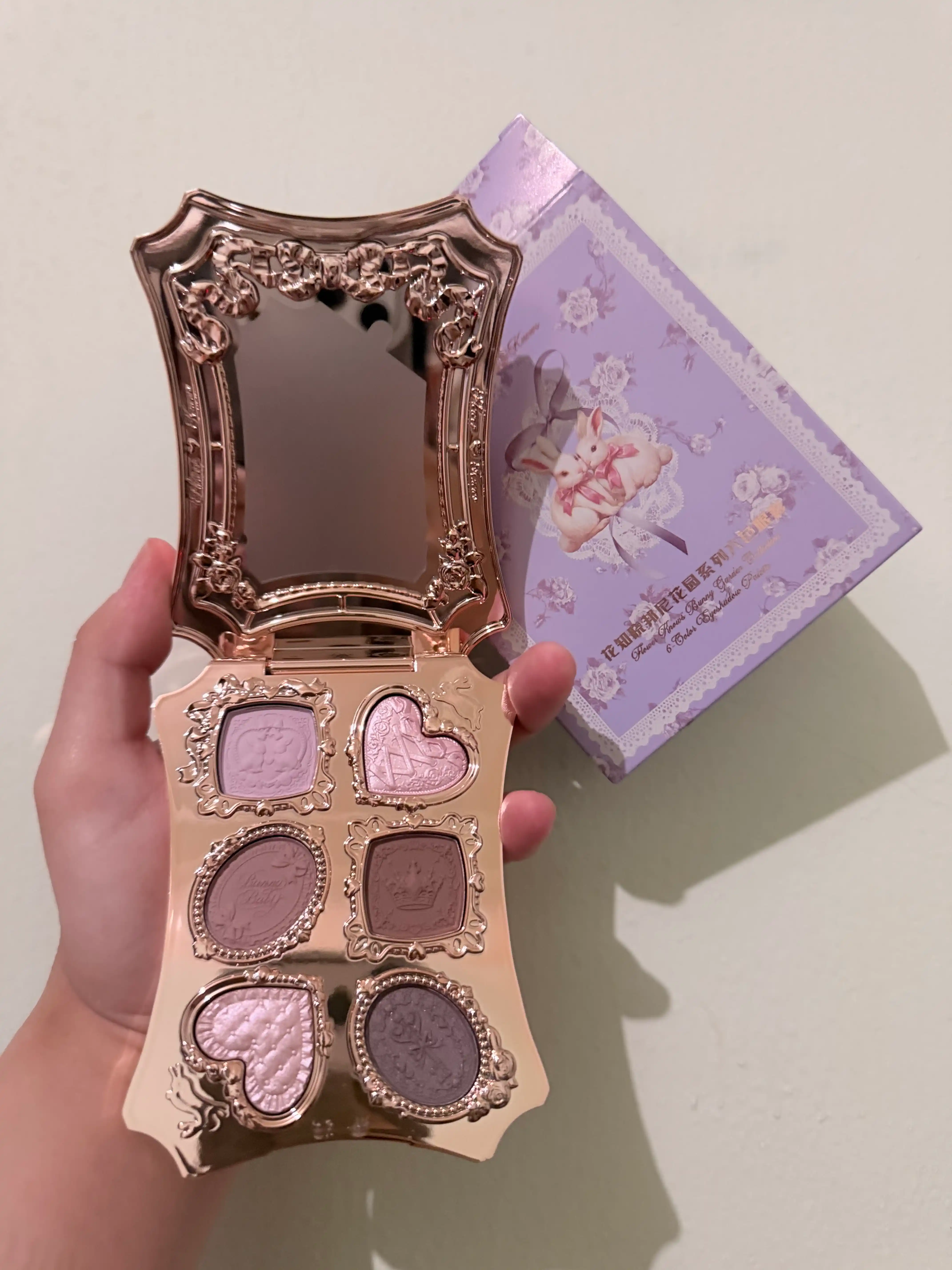 Flower Knows Bunny Garden Collection 6-цветная палетка теней для век