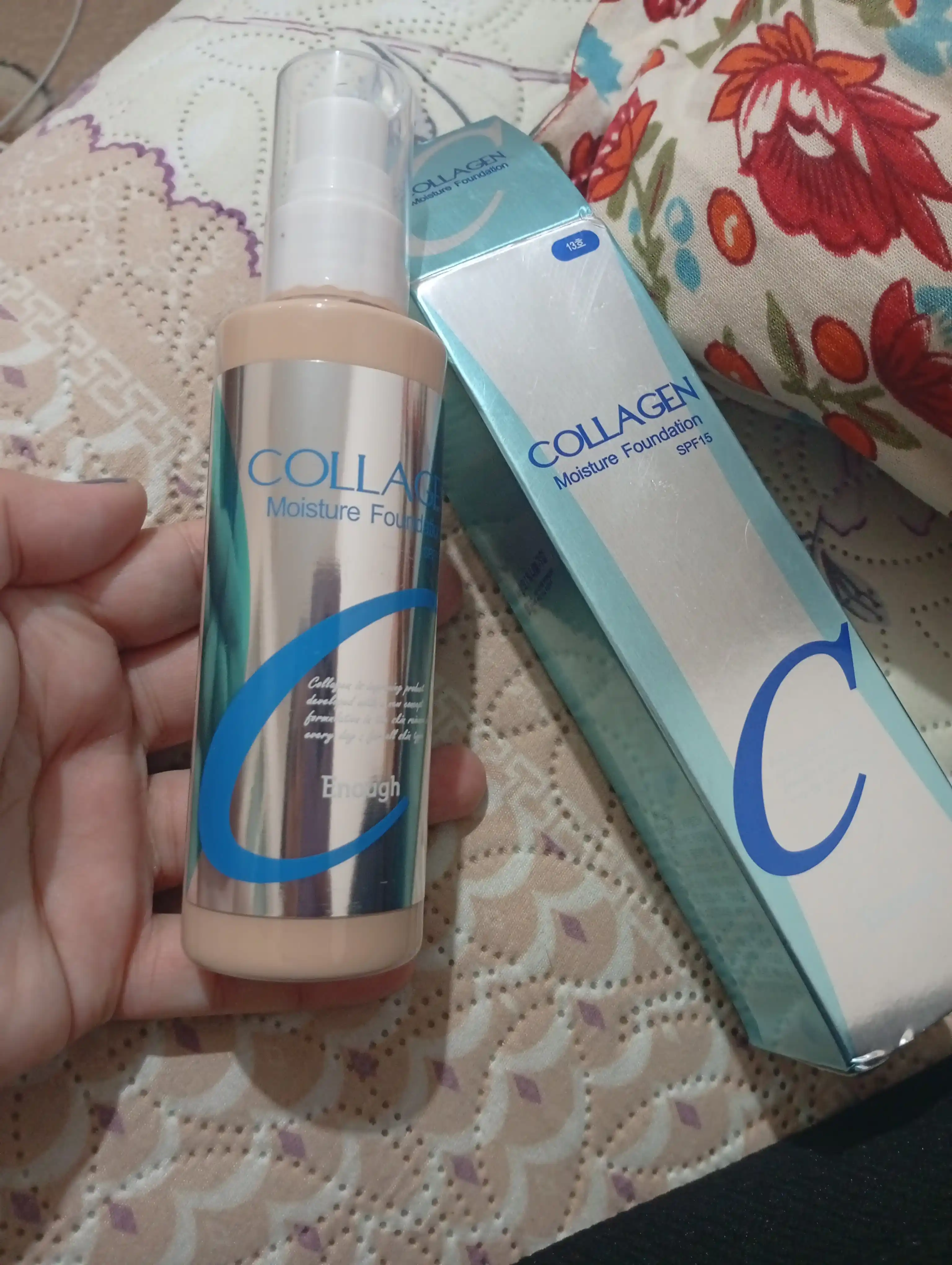 Tonal kremi Collagen, kollagen bilan, matli, SPF 15+, namlantiruvchi, 100 ml