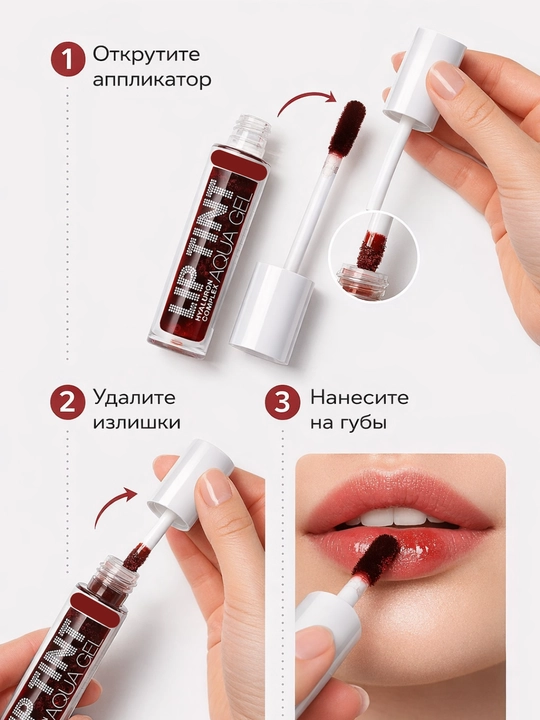 Lip Tint Aqua Gel, oттеночный гель, тинт, косметика