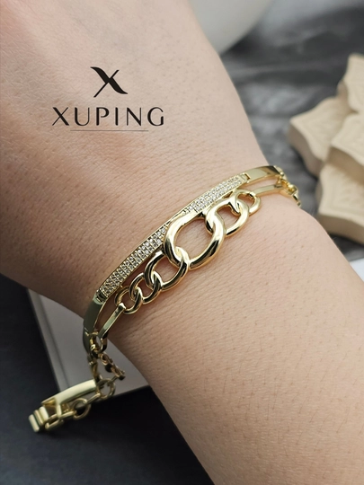 Женский браслет, 19 см, Xuping — 1001PRT-BRASLET8-ЗОЛОТ