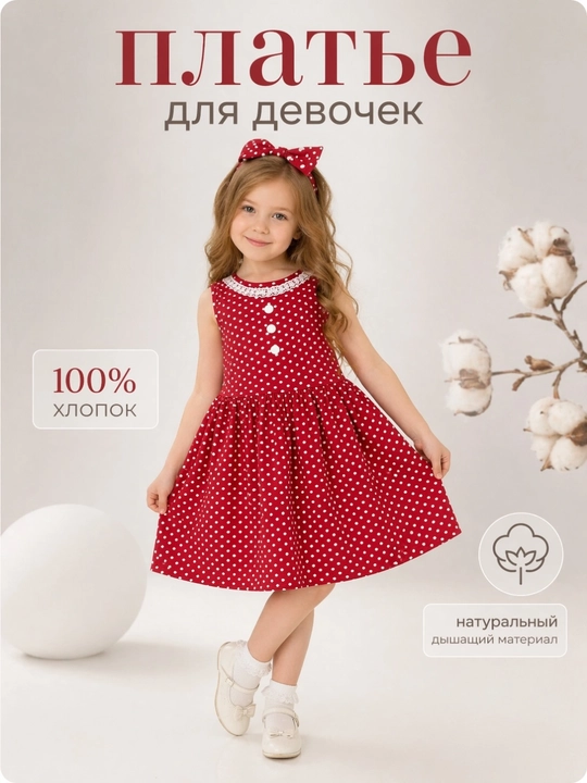 Платье для девочек летнее