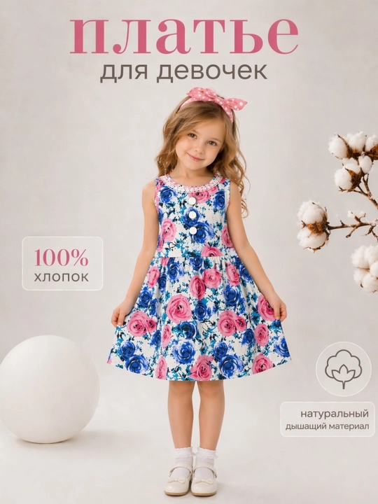 Платье для девочек летнее