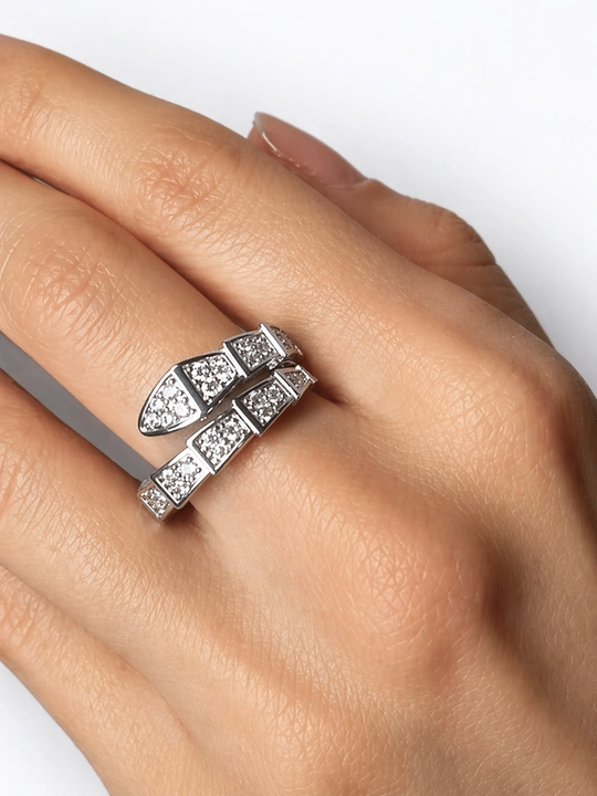 Премиальное кольцо в стиле Bvlgari из нержавеющей стали