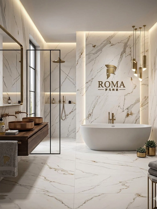 Керамогранит ROMA Ceramics J12P6007, 120x60 глянец, премиум, ударопрочный, антицарапина
