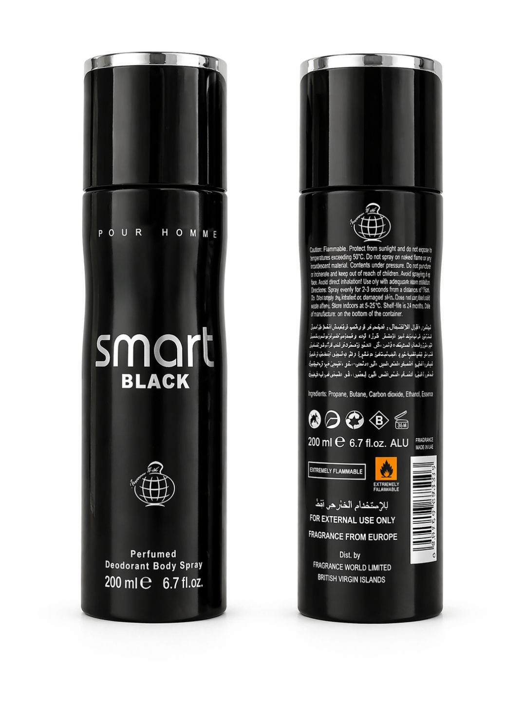 Erkaklar dezodoranti, Erkaklar uchun parfyumli deodorant, HAYATI, SMART BLACK, 212MEN