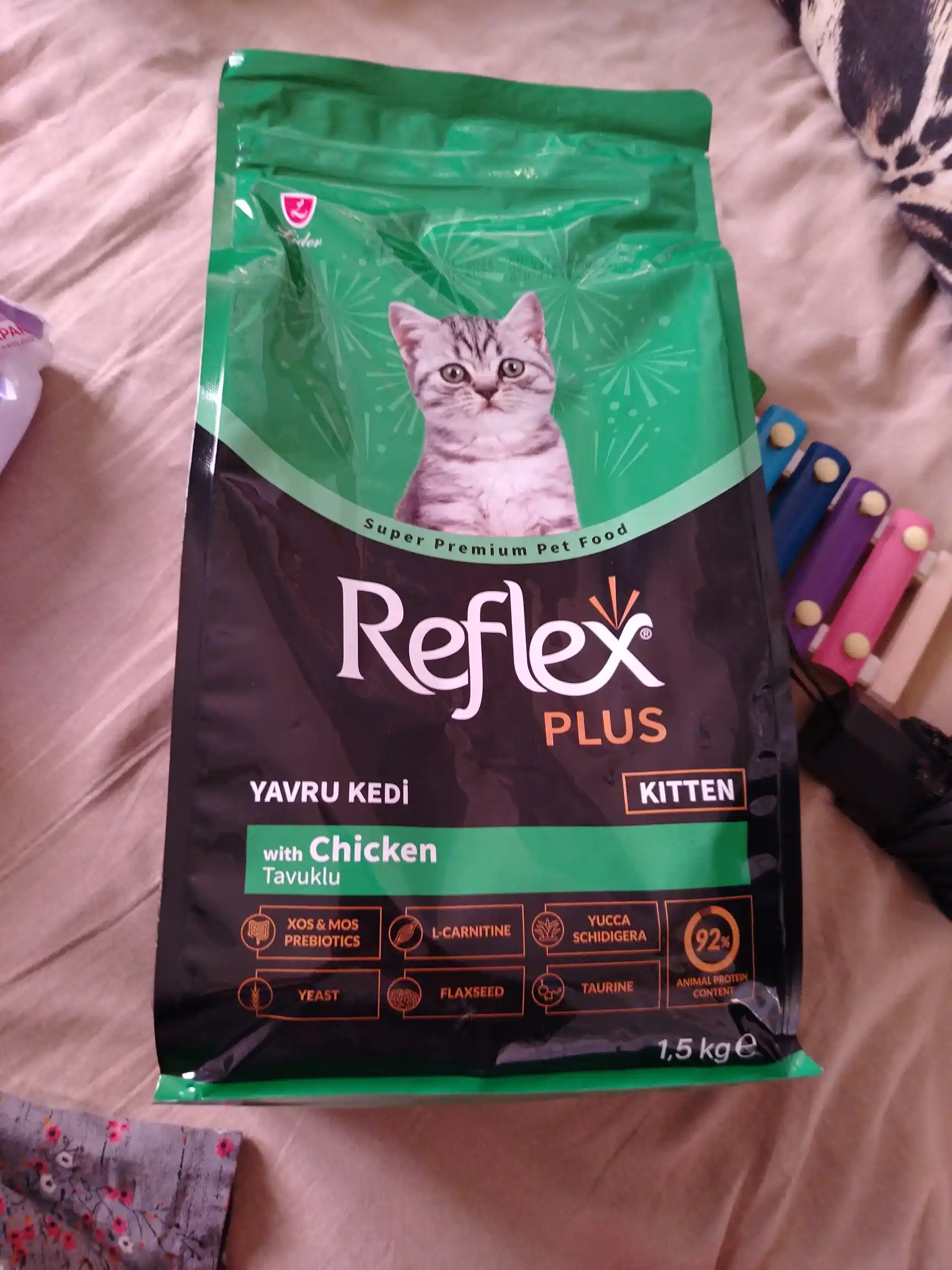 Reflex Plus Kitten Chicken mushukchalar uchun quruq ovqat, tovuq bilan, 1.5 kg