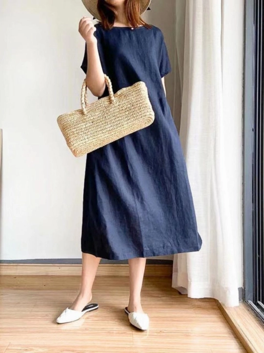 Женское летнее платье oversize миди